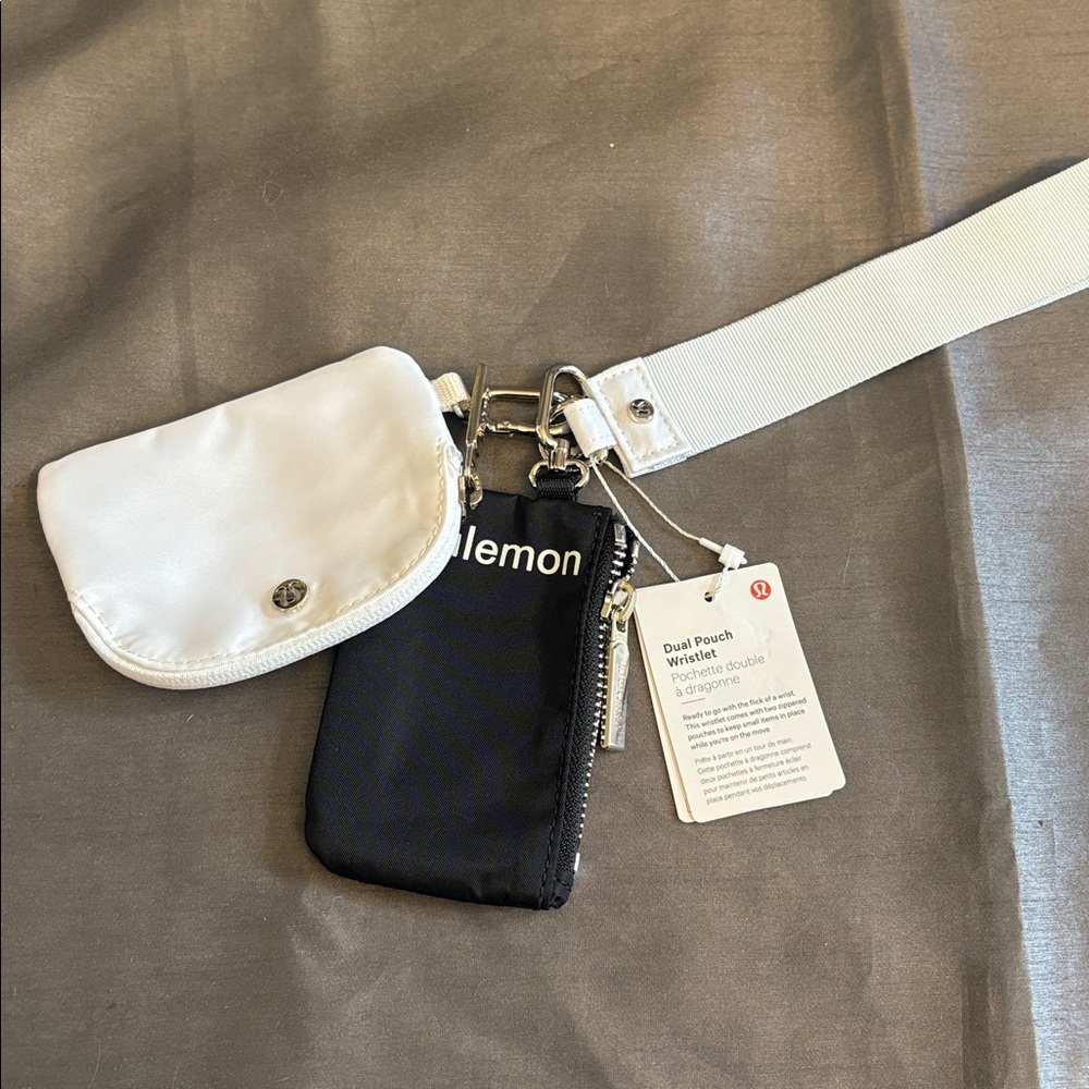 Lululemon Athletica Black and white wristlet
